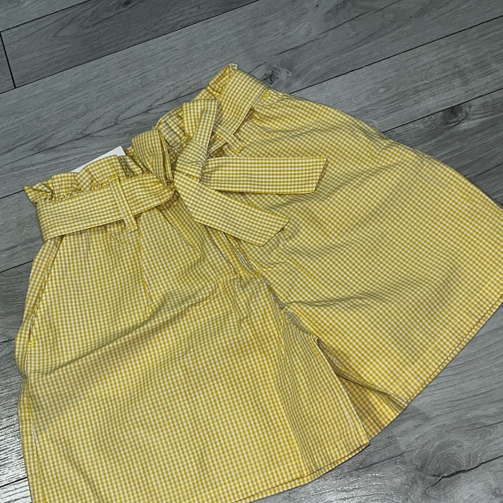 Uniqlo Yellow Gingham Skorts